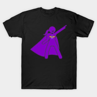 WW Awareness Ribbon Woman Superhero Silhouette T-Shirt